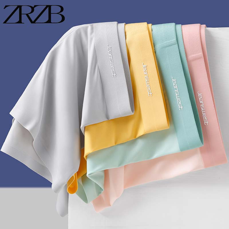 4Pcs/Lot Underwear Men Ice Silk Boxer Sexy Man Underpants Men's Panties Ultrathin Boxers Men Graphene Breathable Summer L-5XL
