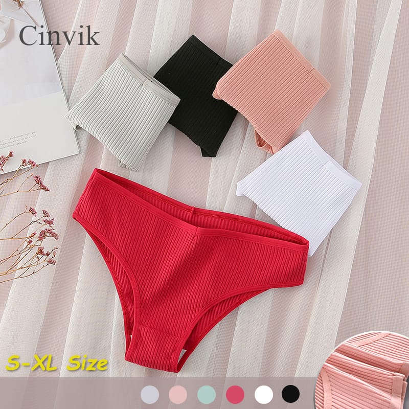 Mid Rise Elastic Cotton Pants Sexy Close Fitting Sweet Girls Lingerie Refreshing Breathable Underwear Sports Casual Home Briefs