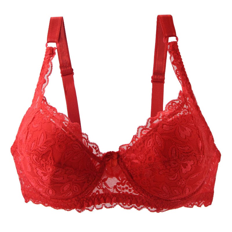 New Style Sexy Bras For Women CDE Cup Unlined Plus Size Lingerie Black White Red Beige Pink Purple Blue Female Push Up Underwear