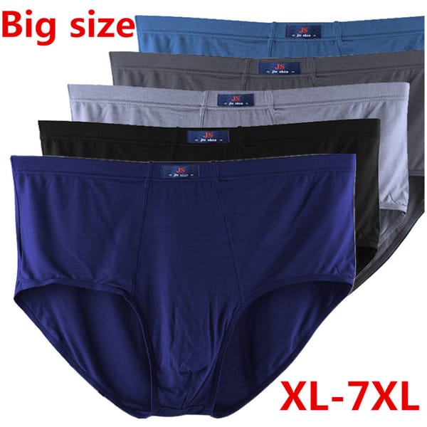 Big Size Underwear Men Solid Panties Briefs Pouch Male Underpants Shorts Homme Undies Undershorts 2XL 3XL 4XL 5XL 6XL 7XL