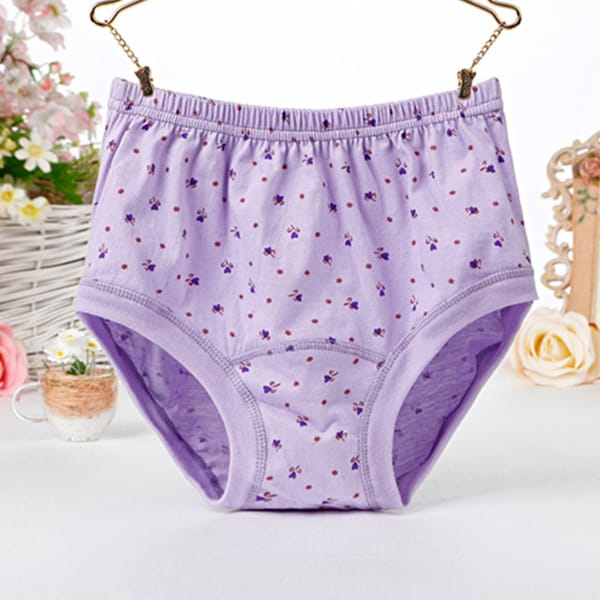 Women Cotton Panties Underwear for Middle-aged And Elderly Comfortable High Waist Mother Grandmother Brief Underpants