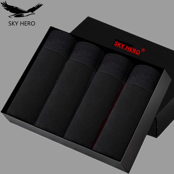 4pcs/Lot Men's Panties Boxers Shorts Homme Underpants Cotton Underwear Calzoncillos Hombre for Man Sexy Male Trunk Underpanties