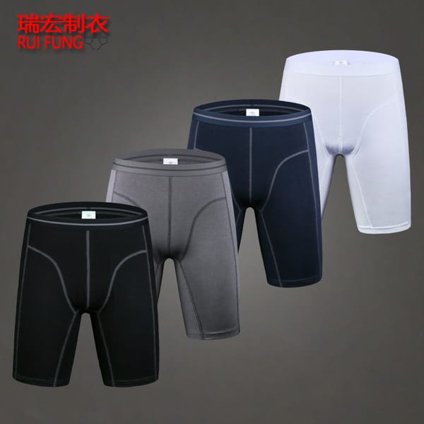 2 Pack  Mens Winter Thick Underwear Boxers Shorts Casual Cotton Knee Length Men Long Leg Sport Boxer Man Thin Underpans