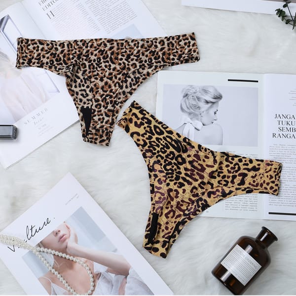 Sexy Leopard Woman Panties Cotton Crotch Underwear Colored Thongs Women's Seamless Underpants Breathable Female Calcinha Lingere