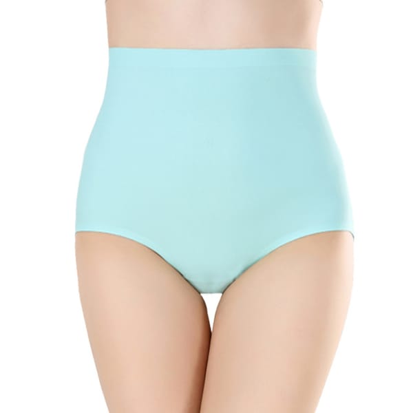 4XL Plus Size Ice Silk Panties for Plump Women High Waist Seamless Solid Underwear Large Soft Shapewear Abdomen Hips Breifs