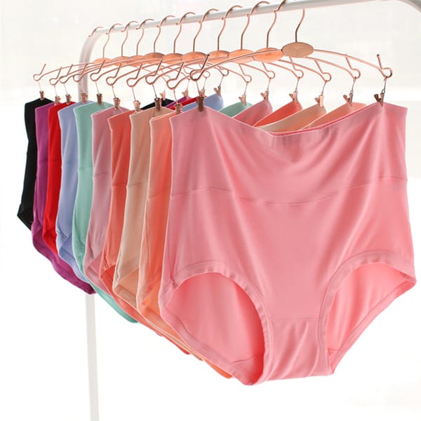 High Quality Modal Plus Size High Waist Panties Women Plus Big Size Underwear Female Red Briefs 4XL