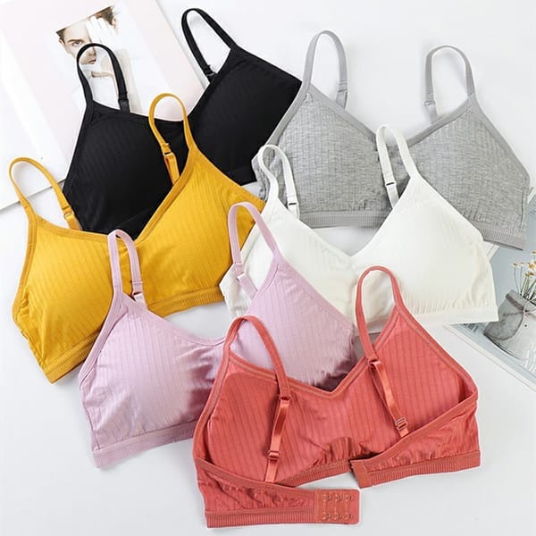Cotton Beautiful Back Bra For Women Underwear Chest-wrapped Tube Top Anti-glare Adjustable With Chest Pad Detachable Female Bras