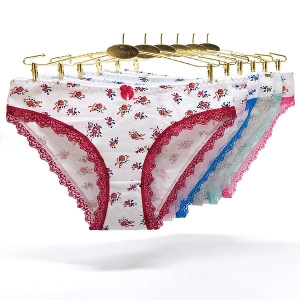 Free Shipping 5Pcs/lot Hot Sexy Low-waist Panties Cotton Women's Printing Briefs Ladies Ladies Underwear 89396