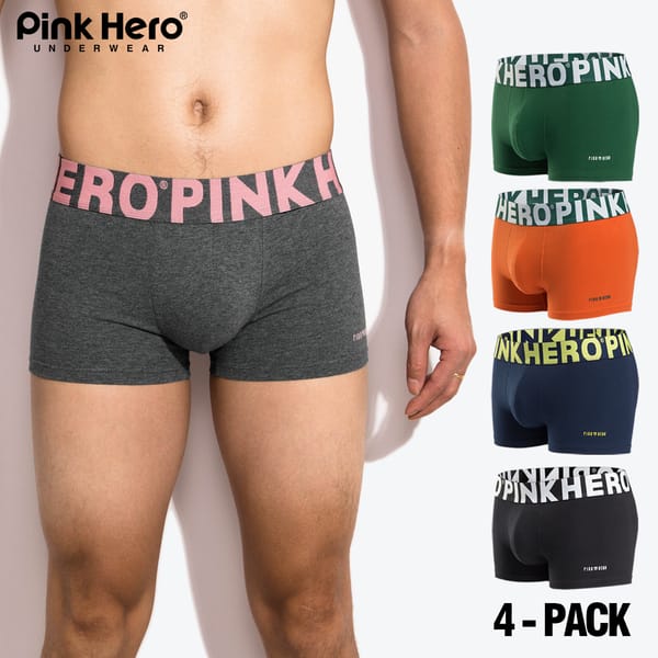 4 Pcs  PINKHERO  Underpants For Men,Including High Quality Comfy And Soft Cotton Underwear Boxer Briefs,Calzoncillos Hombre