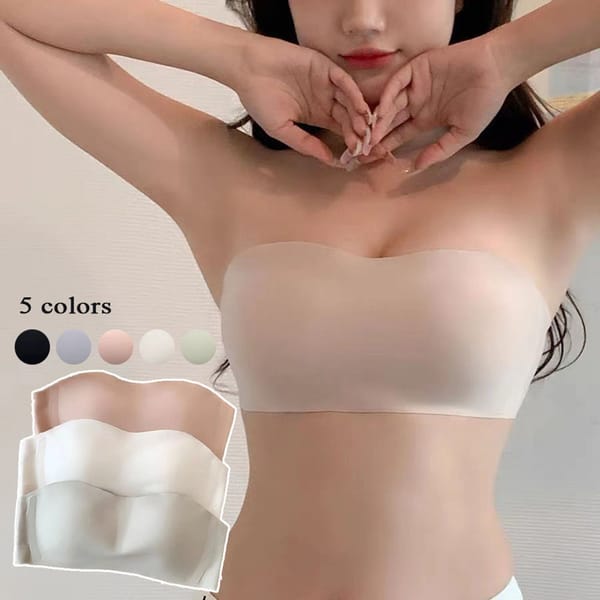 Breathable Breast Camisole Beauty Back Women's Bra Strapless Underwear Seamless Solid Non-slip Women's Bra Strapless Underwear