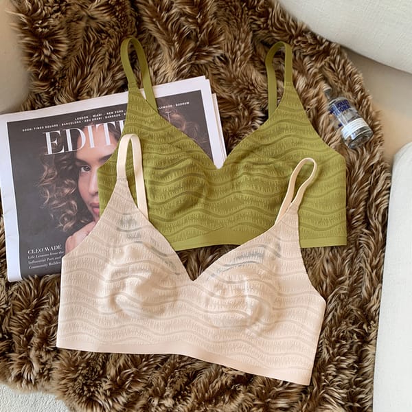 Ultra-thin Lace Underwear Women's Big Breasts Show Small No Steel Ring Comfortable Breathable Sleep Bra Without Breasts