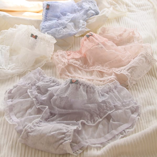 M-XL Women's Underwear Panty Sexy Lace Panties Lovely Girl Flower Briefs Mid-rise Seamless Underpants Female Lingerie