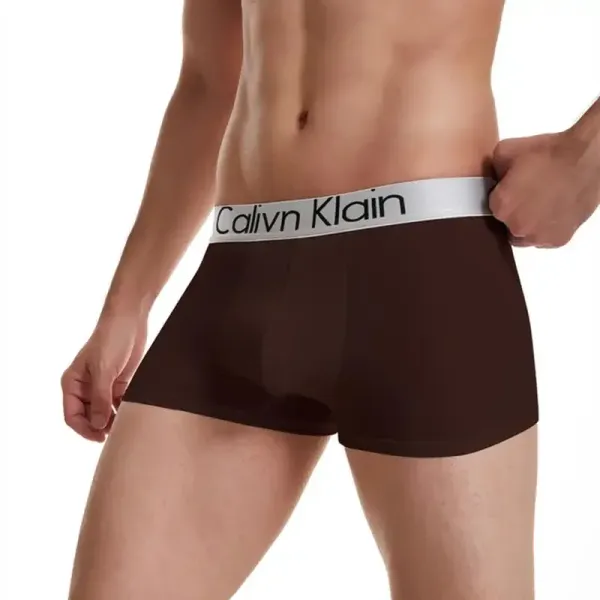 Letter Printed Men Boxer Shorts Fashionable Solid Color Belt Men's Underwear Breathable Boyshorts Seamless Boxer Briefs