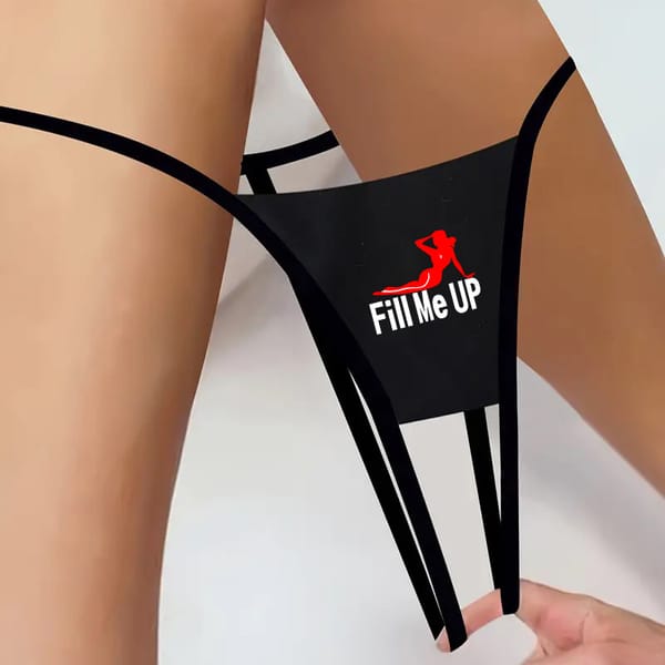 Open Type Women's Panties Crotch Opening Transparent G-strings Thongs Sexy Lingeries Letter Printing Solid Underwear For Lace