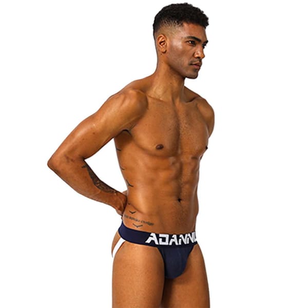 6 Color Hot Comfortable Tight Men Underwear Thongs Jockstrap Backless Breathable Cotton Jockstrap Homme Slip String Homens AD131