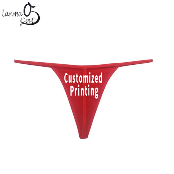 Female Cotton T Back Panties Underwear Customized G String Women Low Waist Thong Underwear Sexy Lingerie Plus Size