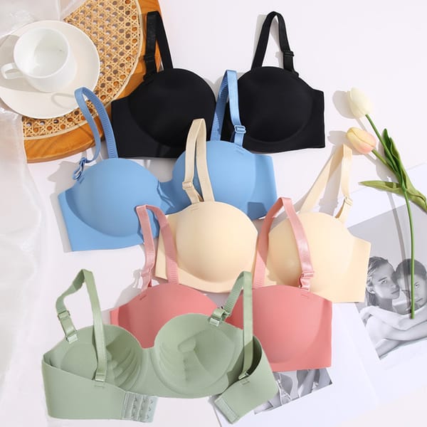 FINETOO Women Push Up Bra 32-38 A B Cup Top Ladies Wireless Bralette 7 Solid Color Girls Seamless Underwear Female Lingerie 2022