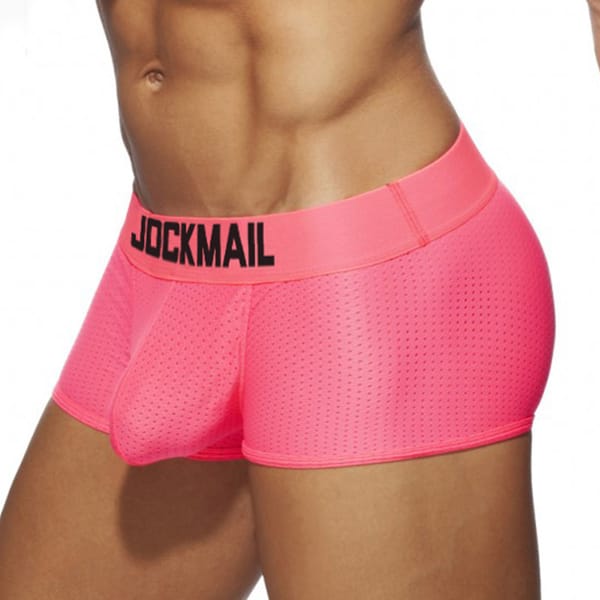 JOCKMAIL Boxer Men's Underwear Shorts Sexy Gay Men's Panties Mesh Breathable Cuecas Masculinas Hombre Men's Trunks Underpants