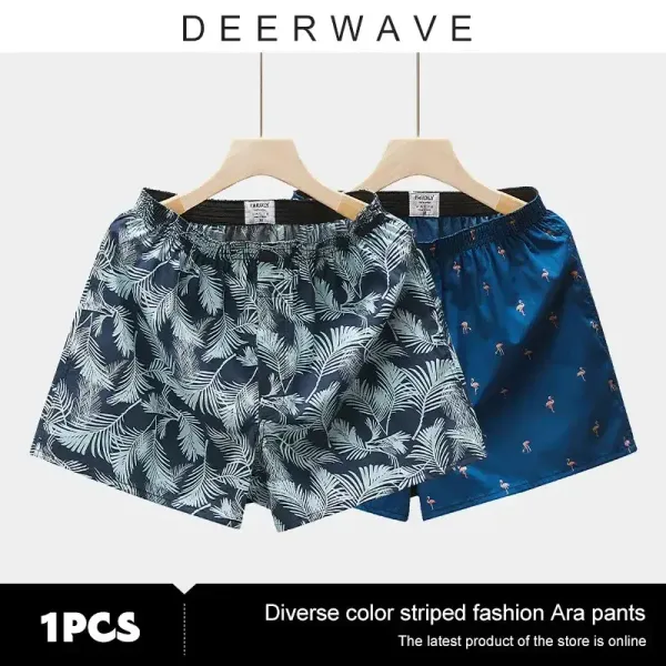 Boxer Men Thin Summer Underwear Cotton Man Big Size Short Breathable Printing Shorts Boxers Male Underpants Paties