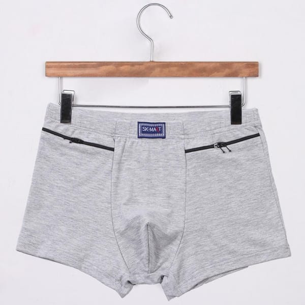 Trendy Shorts Underwear Zipper Pockets Comfy U Convex Male Shorts Underwear  Comfortable Sexy Panties for Inside