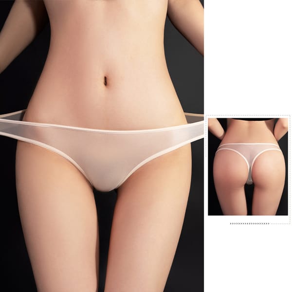 Glossy See Through Sheer Panties Women Sexy Sheer Low Rise G-string  Stretch Silk Shiny Underwear See Through Knickers Thongs