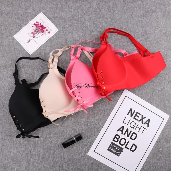 Sexy Bras for Women Straps Push Up Gathered Wireless Bralette Cotton Seamless Ladies Lingerie Female Intimates Underwear