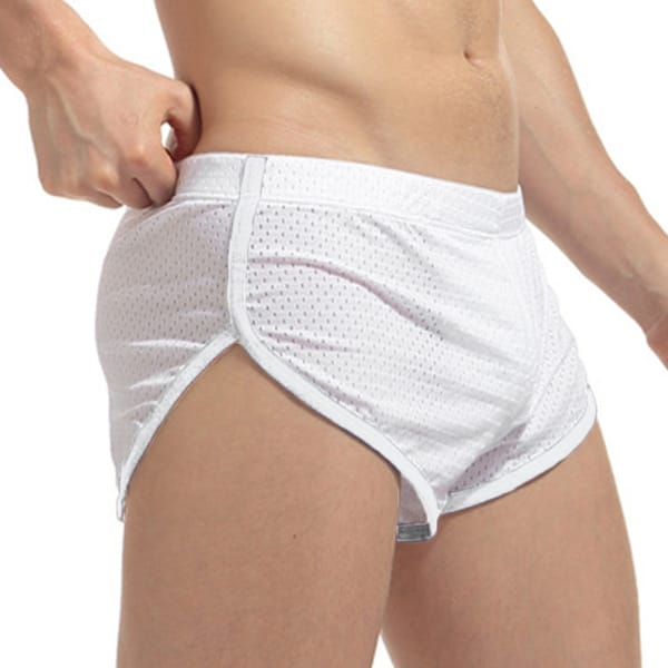 Comfortable Underwear Low waist Mesh Plus size Shorts Sports Beachwear Trunks Boxer Breathable Homewear Men's Pants