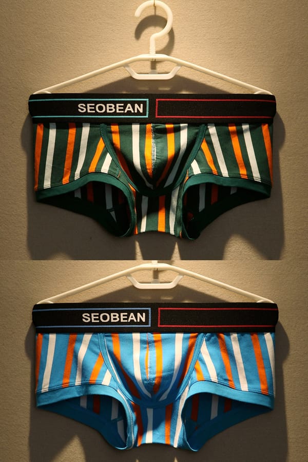 2pcs/lot men's underwear men's boxer shorts summer cotton thin breathable personality trend sports boxers.