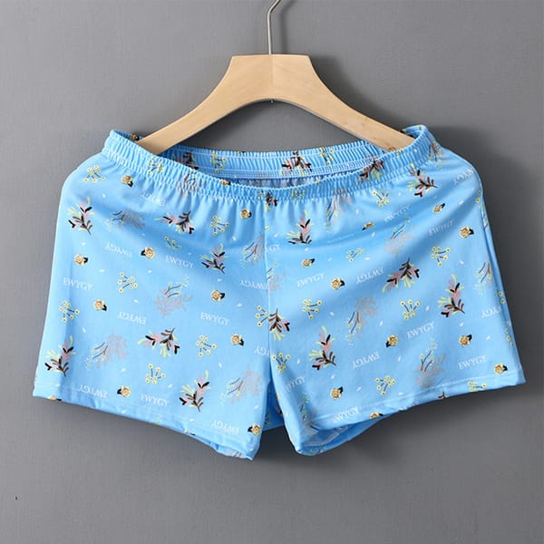Sexy Men Trunks Cartoon Printed Ice Seamless Boxer Briefs Soft Pouch Underwear Breathable Shorts Underpants Slip Homme