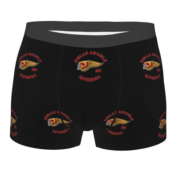 Male Cool Hells Angels Logo Underwear Motorcycle Club Boxer Briefs Stretch Shorts Panties Underpants