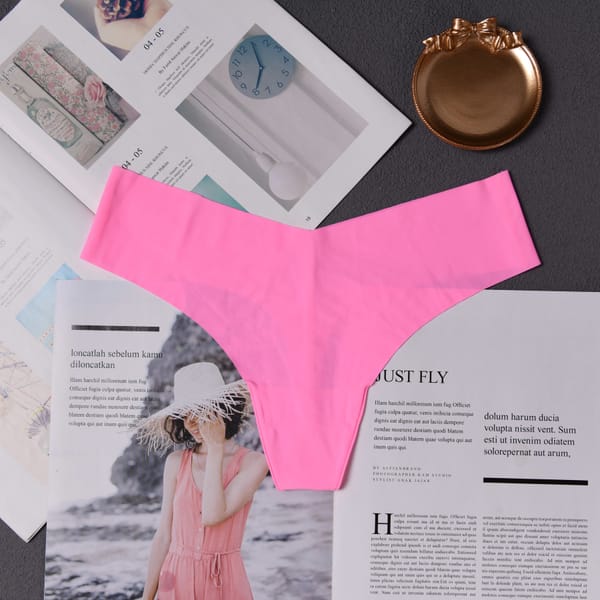 Women ruffles Underwear Invisible Seamless T Panties G-String Female Sexy Thongs Intimates Lingerie Ladies Briefs 1pcs abc01