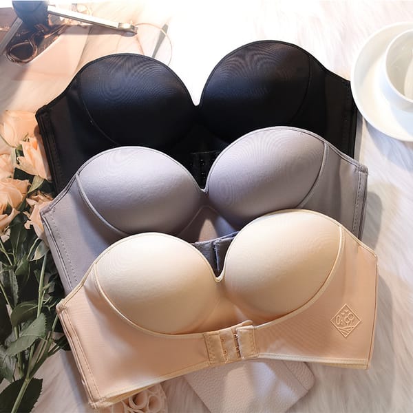 Sexy Front Closure Push Up Bra Women Strapless Invisible Bras Underwear for Female Brassiere Seamless Bralette AB Cup Lingerie