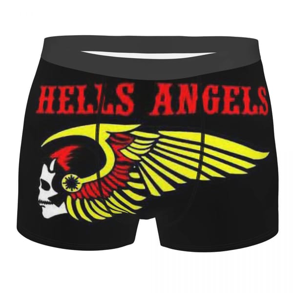Custom Hells Angels World Logo Boxers Shorts Men's Motorcycle Briefs Underwear Cool Underpants