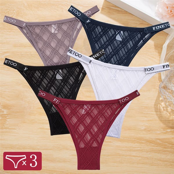FINETOO 3Pcs/Set S-XL Panties for Women Sexy Low Rise Briefs Seamless Solid Color Underwear Girl Big Size Intimates Lingerie New