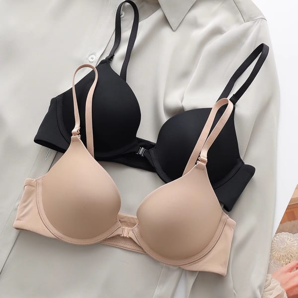 Sexy Front Buckle Push Up Bra For Women Underwear Adjustable Underwie Deep V Seamless Brassiere Cotton Comfortable Lingerie
