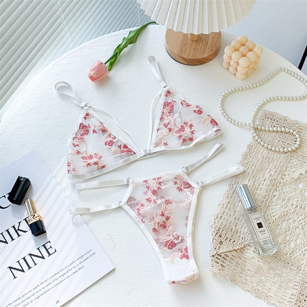Sexy Lace Lingerie Set Women's Underwear Transparent Bra Party Sets Lace Black Lingerie Bra Set Underwear Set S-L Size