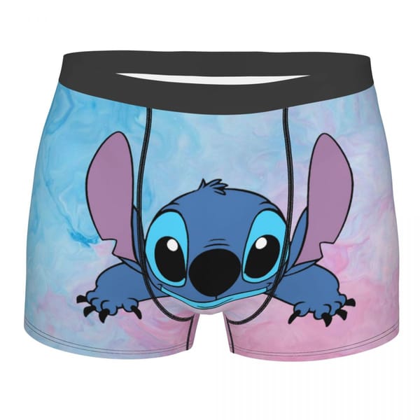 Funny Stitch Lion Disney Boxers Shorts Panties Male Underpants Stretch Kawaii Briefs Underwear