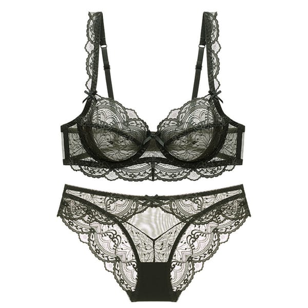 2021 New Style Women Sexy Bra Sets Ultra-Thin Transparent ABCDE Cup Underwear Suit Female Plus Size Lingerie