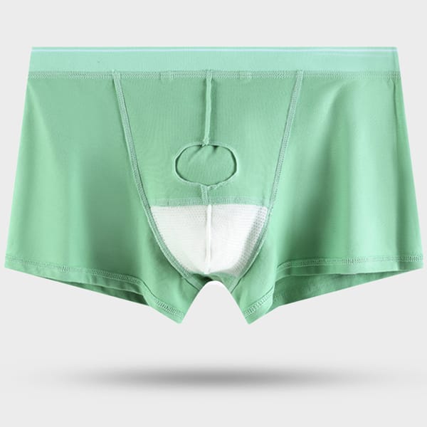 Sexy Men Lingerie Cotton Comfortable Soft Boxer Briefs Breathable Sweat Shorts Middle Waist Underwear Bulge Pouch Loose Panties