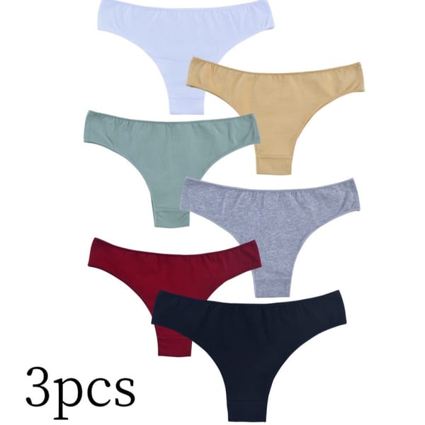 3Pcs Cotton Panties Women Sexy Lingerie Low Waist Seamless Underwear Female Breathable Underpants Girls Bikini Pantys