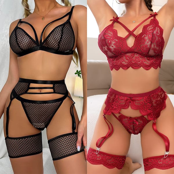 New Hot Erotic Mesh Lingerie Set Women Sexy Bra Panties And Garter Sets Woman Sensual Underweat Sex Suit Hot Porn Exotic Costume