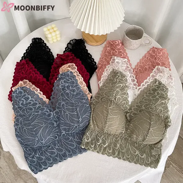 Women No Steel Ring Anti-glare Gathering Bottoming Vest Tube Top 2022 New Lace Wide Shoulder Straps Beautiful Back Bra Underwear