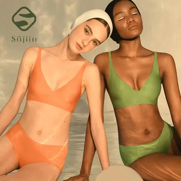 Sujiin Sexy Bras for Women Bralette Plunge Wireless Seamless Underwear Invisible Padded Push Up Bras Comfortable Female Bh MX074