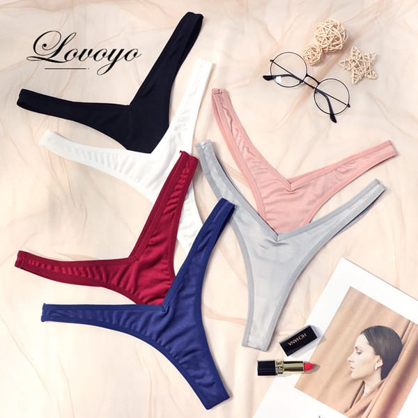 2024 Solid Color Women Seamless Lingerie V Shape Female Thongs Sexy Underwear Low-Rise Invisible V-Strings Underpants