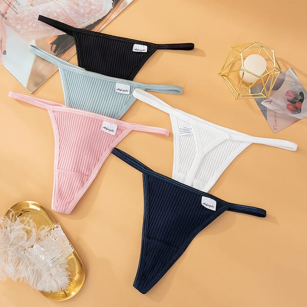 Simple Striped Thin Sexy Thongs Fashion Sports Women's Underwear Seamless Low Rise G-string Comfortable Female Lingerie
