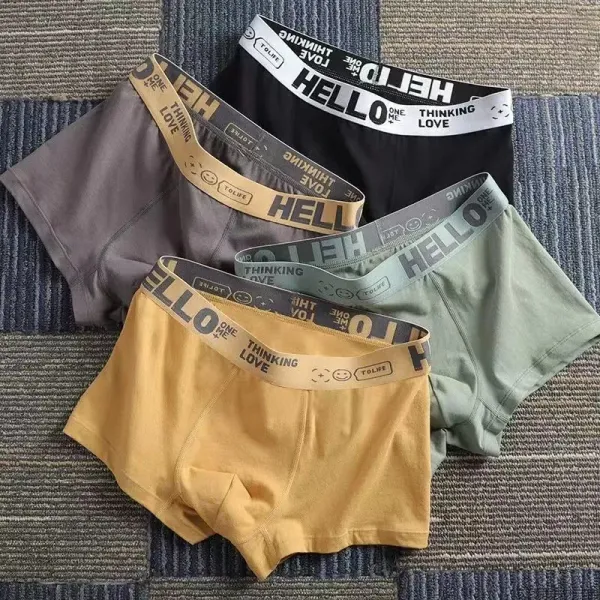 Men's Underwear Mid Waist Breathable Comfortable Cotton Crotch Briefs Breathable Boxer Shorts Large Size U Convex Male Underpant
