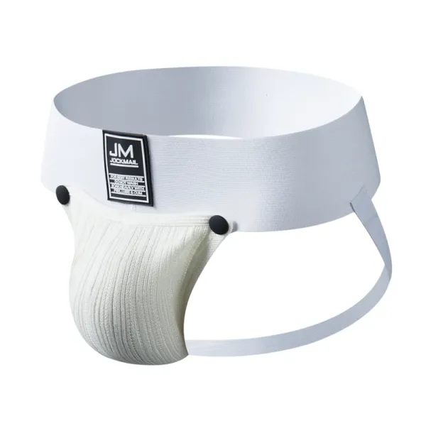 JOCKMAIL Athletics Jockstrap Men Underwear Man Thongs G Strings Cuecas Slip Removable Pouch Tanga Hombre Breathable 3" Wide Belt