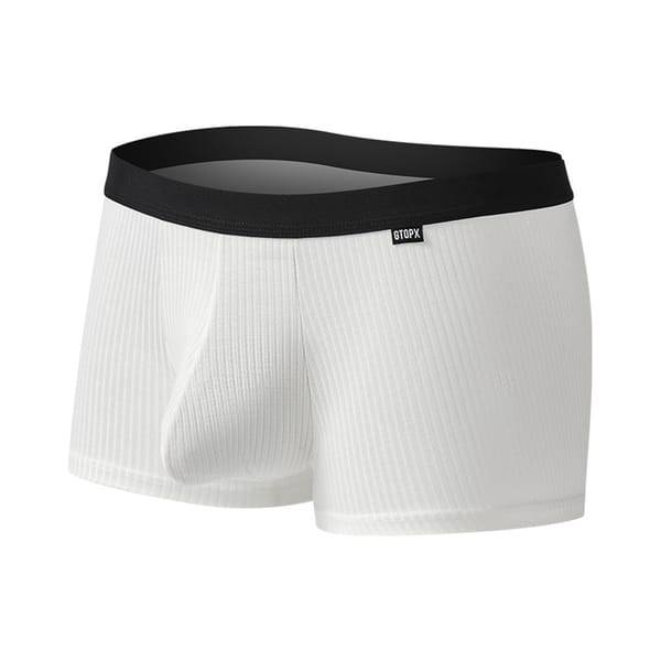 Mens Elephant Nose Boxer Ribbed Briefs Underwear Breathable Sweat Absorption Trunks Male Panties Solid Underpants Shorts Slip