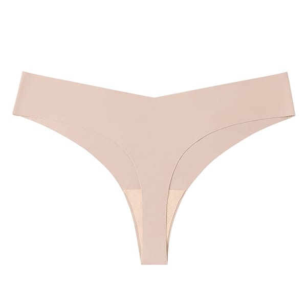 Seamless Sports Fitness T-Back T-Shaped Panties Low Waisted Ice Silk Nude Women's Underwear G-String Quick-Drying Panties