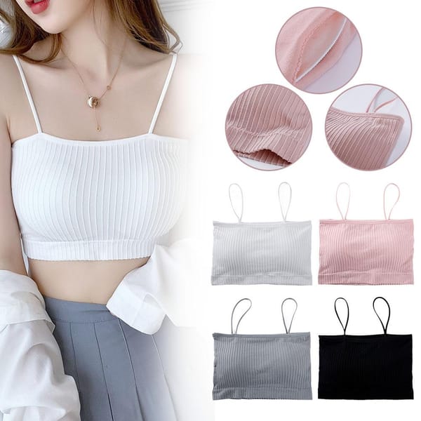 Women Cotton Underwear Tube Bra Ladies Thread Bra Tank Sports Female Sexy Women Lingerie Bra Up Sexy Crop Comfort T R1R8